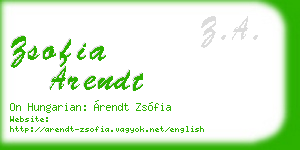 zsofia arendt business card